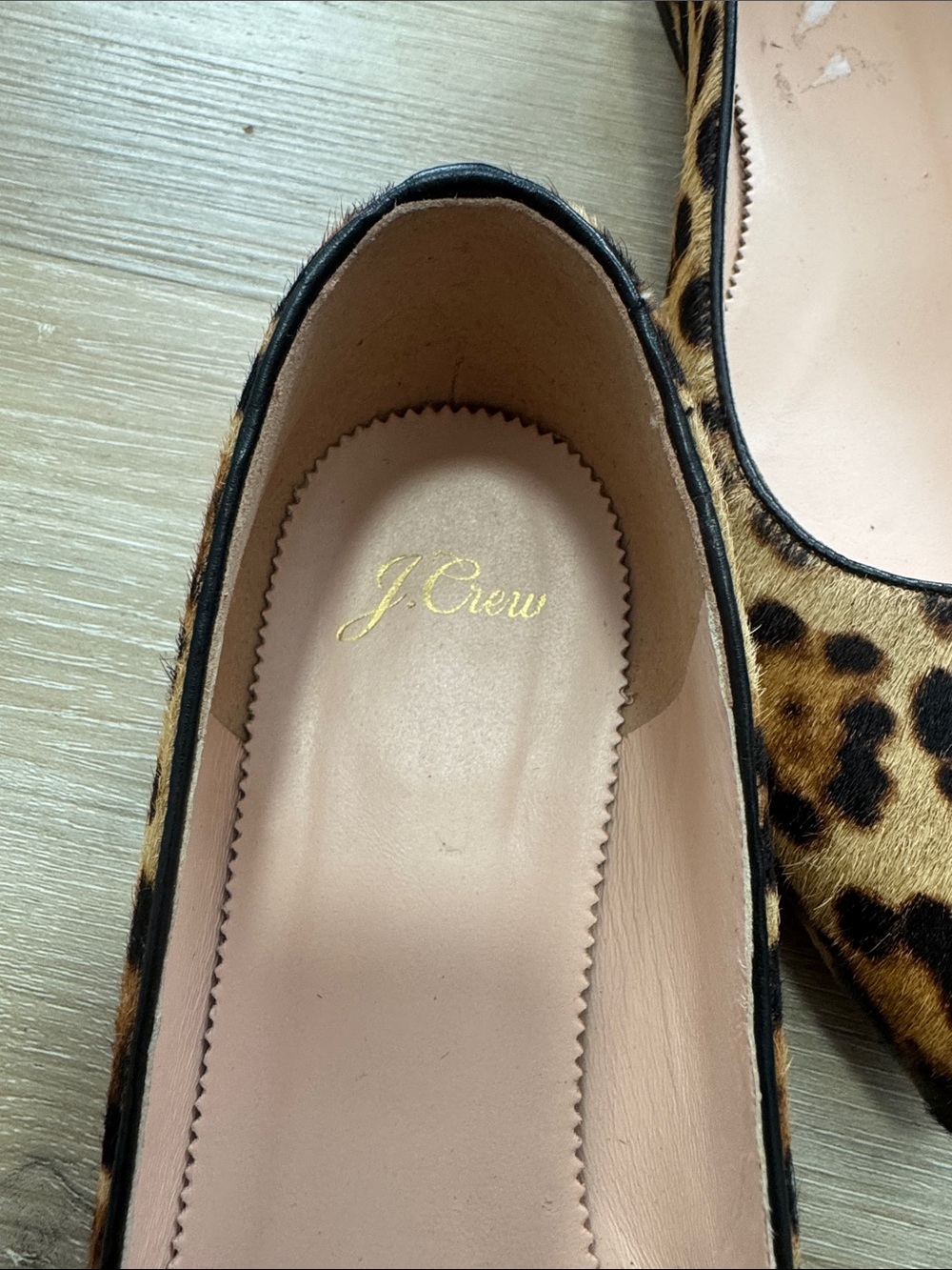 J. Crew Leopard Print Pointed Toe Flats in Brown and Black - Picture 3 of 7